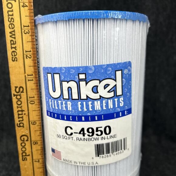 Unicel C-4950 Filter 50 Sq Ft Rainbow In-Line NEW Replacement - Picture 2 of 6